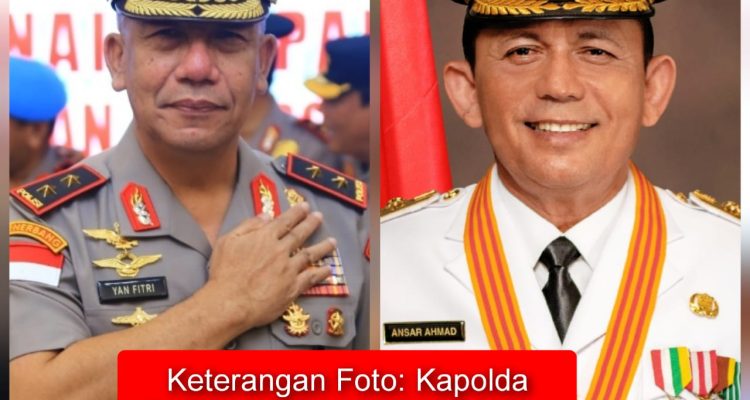 Keterangan Foto: Kapolda Kepulauan Riau Irjen. Pol. Drs. Yan Fitri Halimansyah, M.H. dan Gubernur Kepulauan Riau H. Ansar Ahmad, S.E., M.M., (Sumber foto: Istimewa).