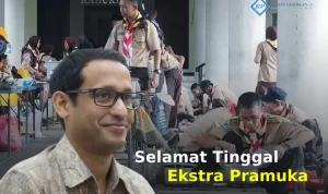 Mendikbud Nadiem Makarim mencabut Permendikbud yang mewajibkan ekstrakurikuler Pramuka, aturan terbaru pastikan Mapel Agama tidak dihapus (Kemendikbud.go.id/Instagram @kwarda.jatim/Edited by