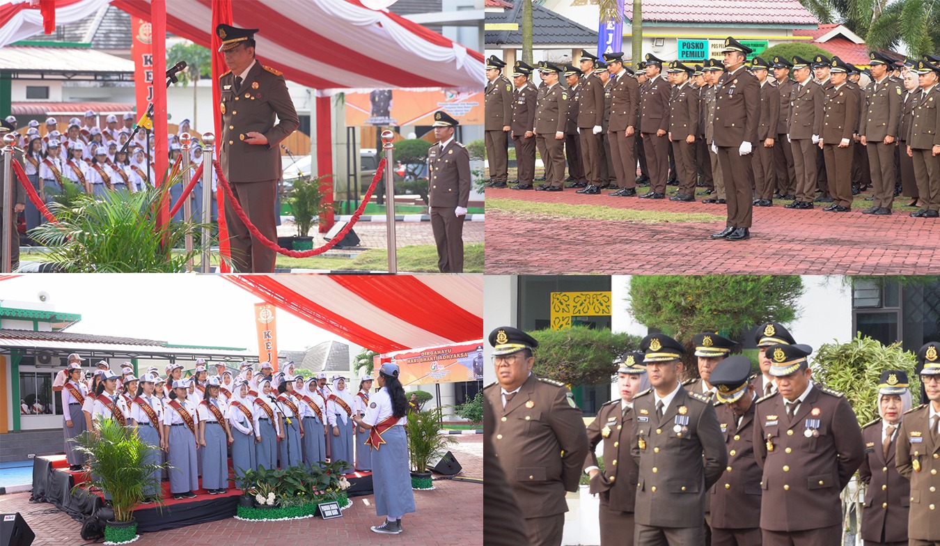 Kejaksaan Tinggi Kepulauan Riau melaksanakan Upacara Peringatan Hari Bhakti Adhyaksa ke-64 dilapangan Kantor Kejaksaan Tinggi Kepulauan Riau, Senin (22/07/2024).