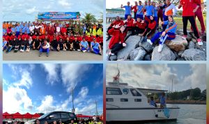 Kegiatan Gerakan Bersih Laut dan Pantai, Dalam rangka memperingati Hari Perhubungan Nasional (Harhubnas) yang jatuh pada tanggal 17 September 2024 mendatang, Jumat (13/09/2024) berlokasi di kawasan pantai Tugu Sirih, Kota Tanjungpinang, Provinsi Kepulauan Riau. (F/Potensi.news)