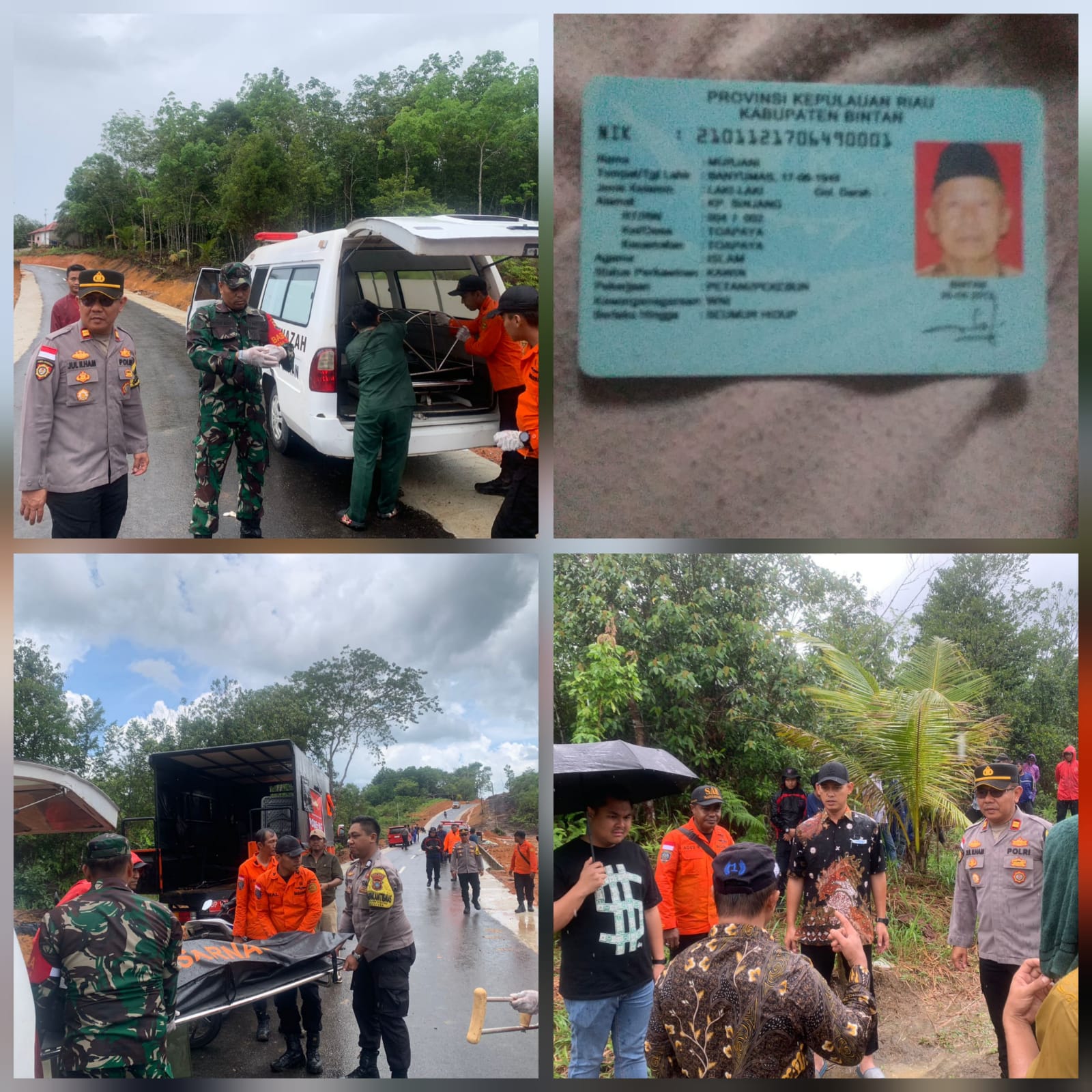 Warga kampung sinjang, RT 004, RW 002, Desa Toapaya, Kecamatan Toapaya, Bintan digegerkan dengan penemuan mayat seorang pria di semak -semak, Jumat (11/10/24), (f/Potensi.news).