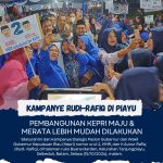 Acara silaturahmi dan kampanye dialogis paslon Gubernur dan Wakil Gubernur Kepulauan Riau (Kepri) nomor urut 2, HMR, dan H Aunur Rafiq (Rudi- Rafiq), di halaman ruko Buana Garden, Kelurahan Tanjungpiayu, Seibeduk, Batam, (f/Potensi.news).