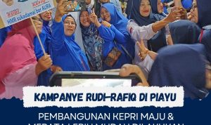 Acara silaturahmi dan kampanye dialogis paslon Gubernur dan Wakil Gubernur Kepulauan Riau (Kepri) nomor urut 2, HMR, dan H Aunur Rafiq (Rudi- Rafiq), di halaman ruko Buana Garden, Kelurahan Tanjungpiayu, Seibeduk, Batam, (f/Potensi.news).