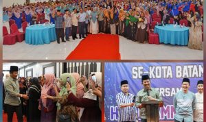 Silaturahmi Majelis Taklim Se-Kota Batam, bersama pasangan calon Gubernur dan Wakil Gubernur Kepulauan Riau (Kepri), nomor urut 2, H. Muhammad Rudi dan H. Aunur Rafiq (Rudi-Rafiq), di Golden Prawn, Bengkonglaut, Bengkong, Kota Batam, Provinsi Kepulauan Riau, (f/Potensi.news).