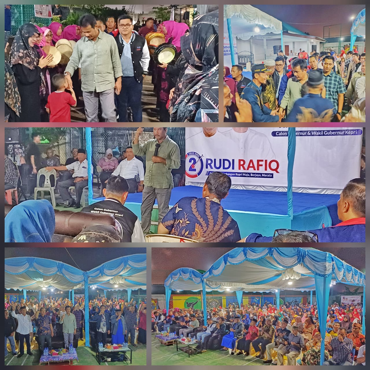 Kampanye Dialogis Paslon Gubernur dan Wakil Gubernur Kepulauan Riau (Kepri), nomor urut 2, H Muhammad Rudi (HMR), dan H Aunur Rafiq (Rudi- Rafiq), bersama masyarakat Kelurahan Batumerah, Kota Batam, berjalan penuh keakraban, (f/potensi.news).