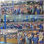 Kampanye Dialogis Paslon Gubernur dan Wakil Gubernur Kepri, nomor urut 2, HMR dan H Aunur Rafiq (Rudi- Rafiq) di lapangan bola, Perumahan Cendana, Belian, Batam kota, Batam, (f/potensi.news).