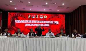 Konferensi pers kasus narkoba jaringan Jambi di Mabes Polri, (f/potensi.news).