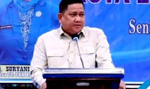 Penjabat (Pj) Wali Kota Lubuk Linggau, H Koimudin, menghadiri kegiatan pertemuan rutin TP PKK Tingkat Kota Lubuk Linggau tahun 2024 yang berlangsung di Op Room Moneng Sepati, Kantor Wali Kota Lubuk Linggau, (f/ist).