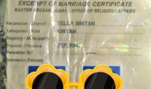 Kutipan Akta Nikah dari KUA—saksi sah janji suci yang seharusnya dijaga, Jumat (26/12/2025). (f/Potensi.News).