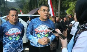Wakil Menteri Agraria dan Tata Ruang/Wakil Kepala Badan Pertanahan Nasional (Wamen ATR/Waka BPN), Ossy Dermawan, menghadiri Gerakan Nasional “AYO Muliakan Sungai” di Yayasan Pesantren Pengrajin Bambu, Cibinong, Kabupaten Bogor, Jumat (19/06/2026). Foto: ATR/BPN