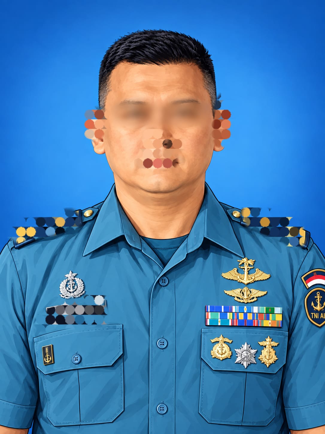 Foto ilustrasi: Seorang perwira TNI Angkatan Laut berpangkat Letkol Laut (P). Bagian wajah dan sejumlah identitas visual disamarkan sebagai bentuk perlindungan privasi serta kehati-hatian dalam penyajian pemberitaan. (F/Ilustrasi/Potensi.News)